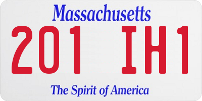 MA license plate 201IH1