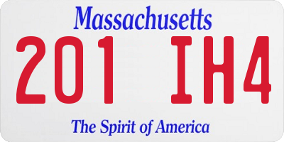 MA license plate 201IH4