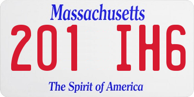 MA license plate 201IH6