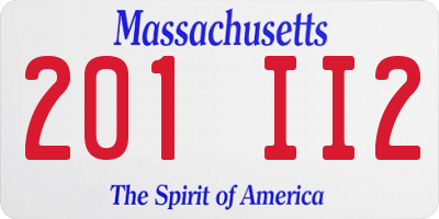 MA license plate 201II2