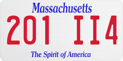 MA license plate 201II4