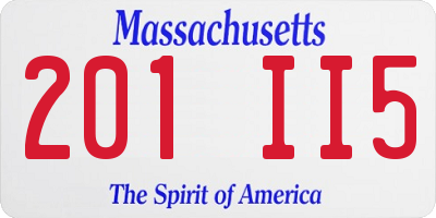 MA license plate 201II5