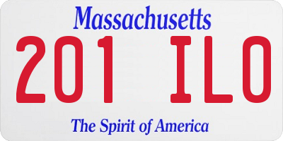 MA license plate 201IL0