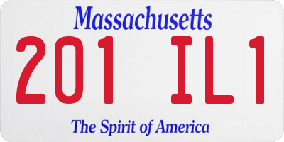 MA license plate 201IL1