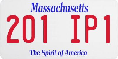 MA license plate 201IP1