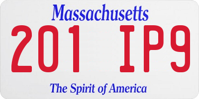 MA license plate 201IP9