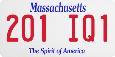 MA license plate 201IQ1