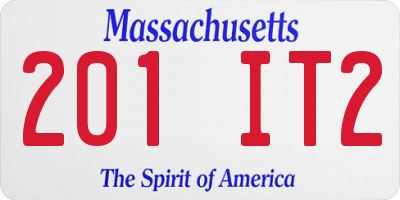 MA license plate 201IT2