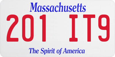 MA license plate 201IT9