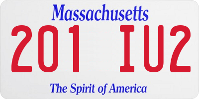 MA license plate 201IU2