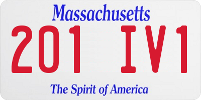 MA license plate 201IV1