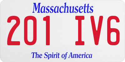 MA license plate 201IV6