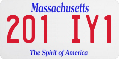 MA license plate 201IY1