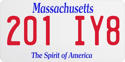 MA license plate 201IY8