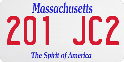 MA license plate 201JC2
