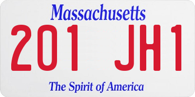 MA license plate 201JH1