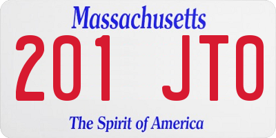MA license plate 201JT0