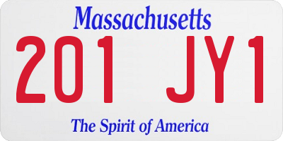 MA license plate 201JY1