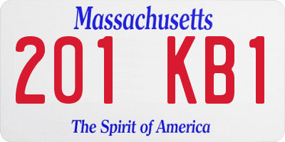 MA license plate 201KB1