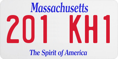 MA license plate 201KH1
