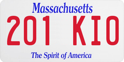 MA license plate 201KI0