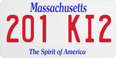 MA license plate 201KI2