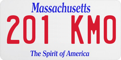 MA license plate 201KM0