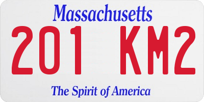MA license plate 201KM2