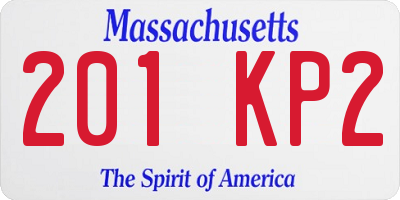 MA license plate 201KP2