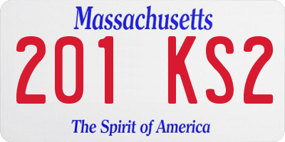 MA license plate 201KS2