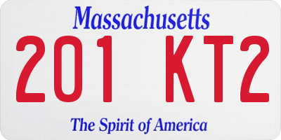 MA license plate 201KT2