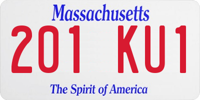 MA license plate 201KU1