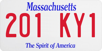 MA license plate 201KY1