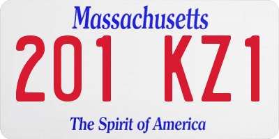 MA license plate 201KZ1