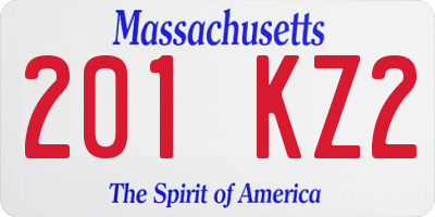 MA license plate 201KZ2