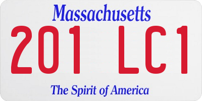 MA license plate 201LC1