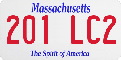 MA license plate 201LC2