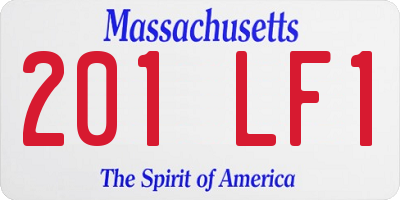 MA license plate 201LF1