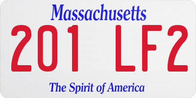MA license plate 201LF2