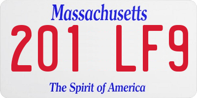 MA license plate 201LF9