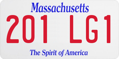 MA license plate 201LG1