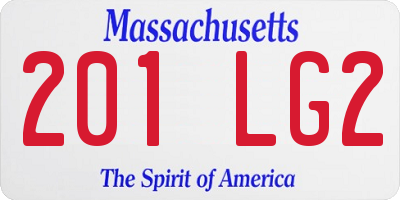 MA license plate 201LG2