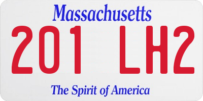 MA license plate 201LH2