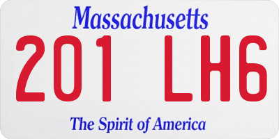 MA license plate 201LH6