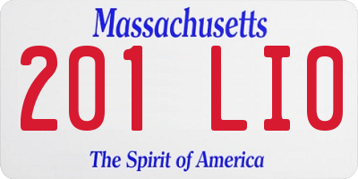 MA license plate 201LI0