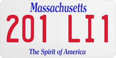 MA license plate 201LI1