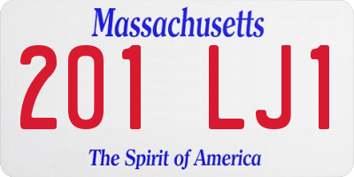 MA license plate 201LJ1