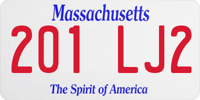 MA license plate 201LJ2
