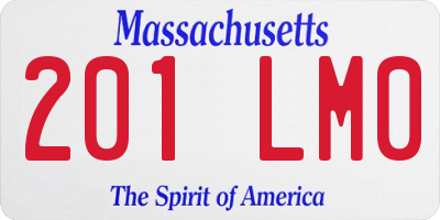 MA license plate 201LM0