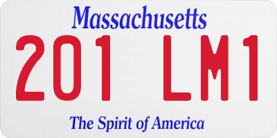 MA license plate 201LM1